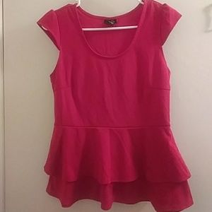 Medium Red Peplum Blouse